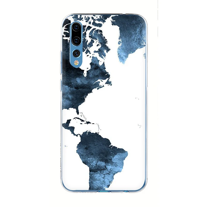 H5 Дорожная карта мира Жесткий телефон чехол для Huawei P8 P9 P10 P20 P30 Lite Pro Mini P Smart - Цвет: H5