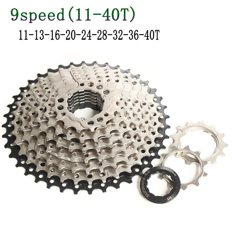 SUNSHINE-SZ 9 скоростей кассета 11-40T широкое соотношение свободного колеса MTB