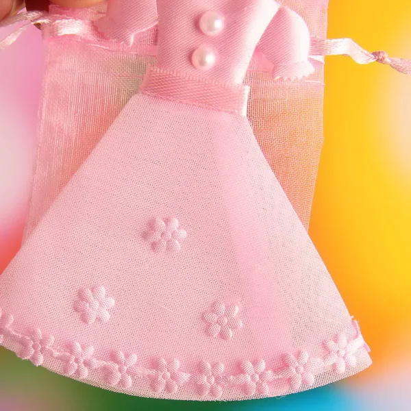 Baby Shower 7*9 см сумочки из органзы свадебное платье дизайн конфеты мешочки с