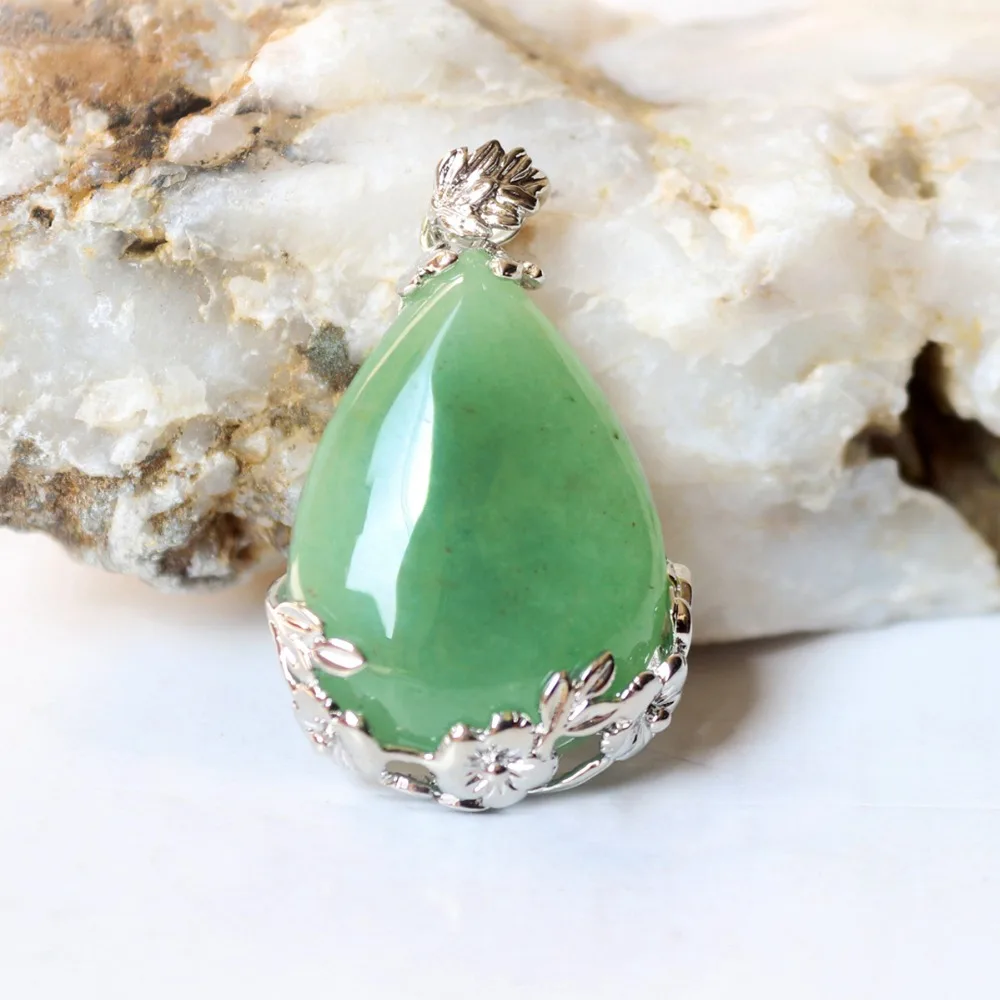 

Marquetry Reiki Healing Teardrop Pendant