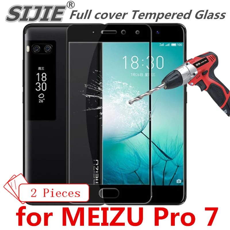 2 шт. полное покрытие закаленное стекло для MEIZU Pro 7 PRO7 MEIZURPO7 Защитная пленка экрана