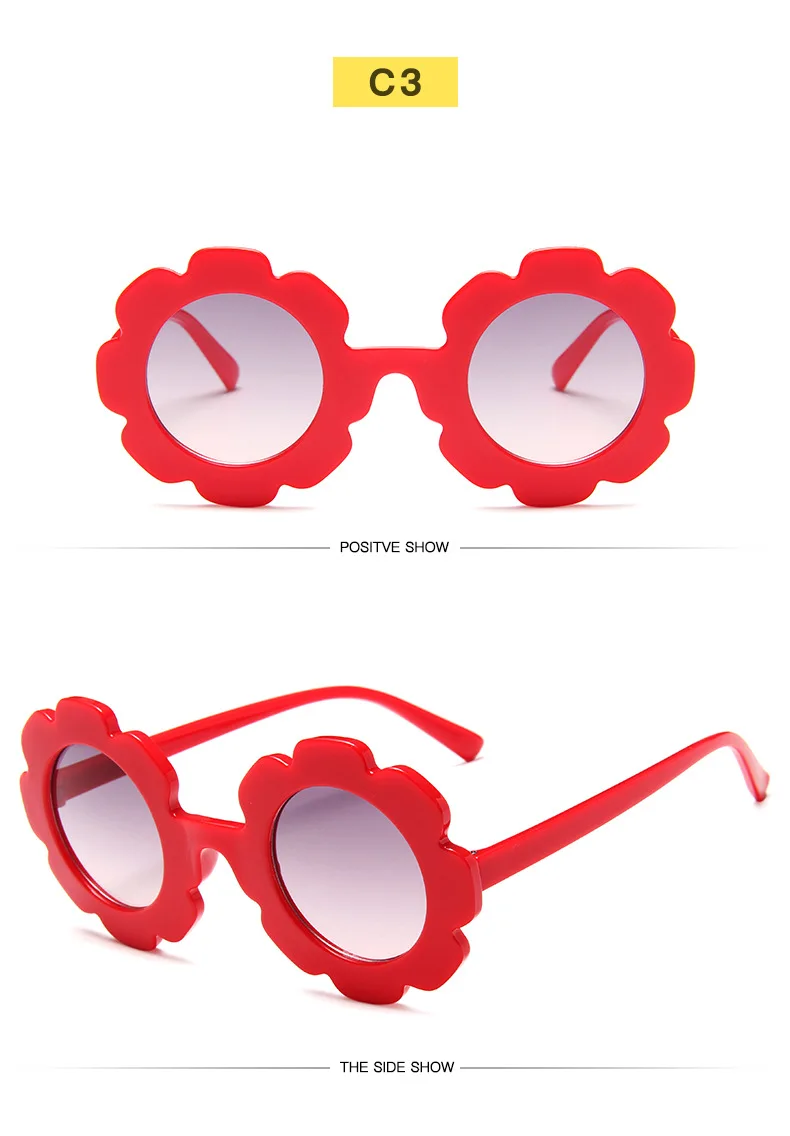 Винтажные очки детские солнцезащитные очки с круглым цветком Gafas детские спортивные солнцезащитные очки UV400 для девочек и мальчиков Oculos De Sol
