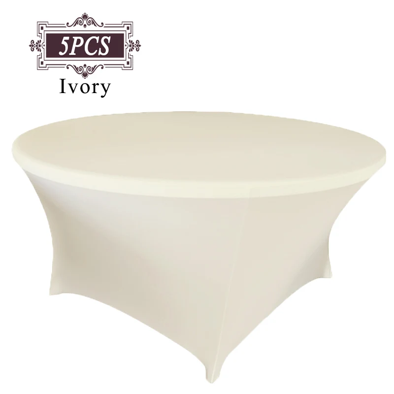 Бесплатная доставка 5 шт. круглая белая приталенная скатерть Универсальный