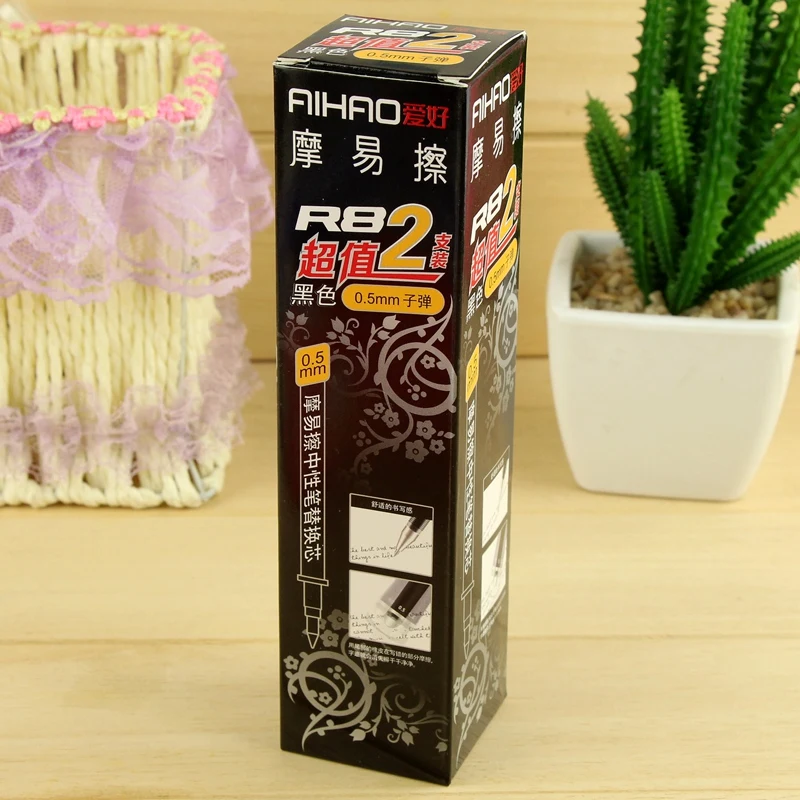 40 шт./лот Aihao R8 0 5 мм стираемые гелевые стержни для ручек синие черные темно-синие