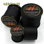 4 нити, 100 м, 300 м, 500 м, 1000 м, 1500 м, 2000 м, черная полиэтиленовая плетеная леска для соленой воды, очень мощная