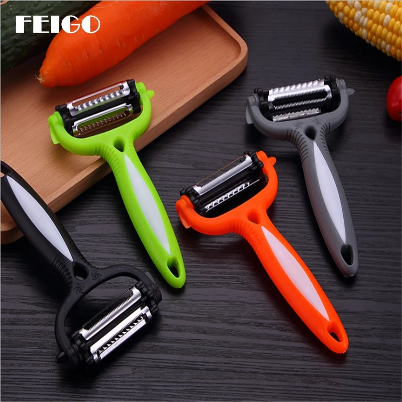 

FEIGO Multifunctional 360 Degree Rotary Peelers Fruit Potato Carrot Peeler Grater Turnip Cutter Slicer Kitchen Accessories F712