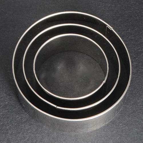 Горячее предложение 3 шт./компл. Круглый Круг из нержавеющей стали для печенья