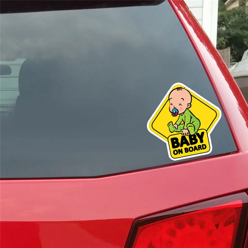14.7*14.7CM Car Sticker Lovely Cartoon BABY ON BOARD Colored Graphic Decoration | Автомобили и мотоциклы