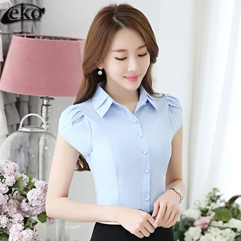 Женская блузка женские топы лето 2016 Модный пуловер с коротким рукавом бабочкой