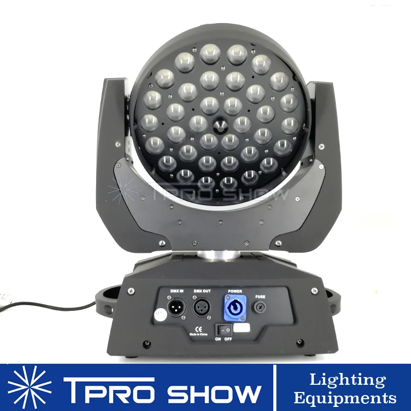 2 шт. зум светодиодный Moving Head Wash 36x10 Вт RGBW 4в1 сценический эффект освещения Lyre Мобильная головка Dmx управление