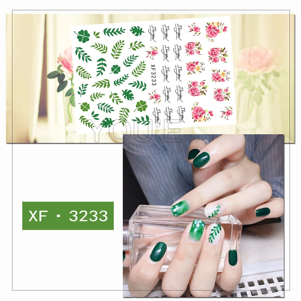 Nail Art Стикеры наклейки сиреневого цвета для девочек Клей Фиолетовый цветок