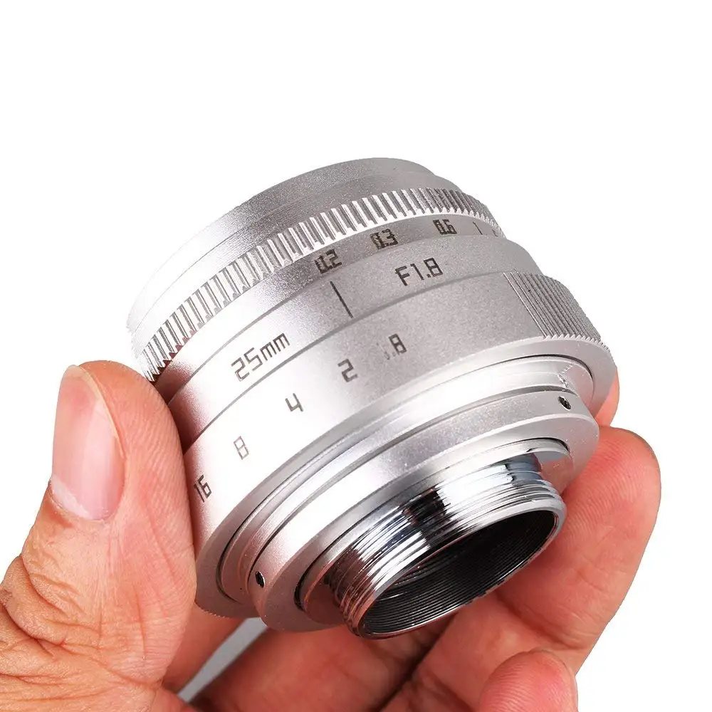 Мини-объектив 25 мм F1.8 APS-C CCTV + объектив 16 C Mount Movie Lens для Sony E-Mount NEX Camera Adapter |