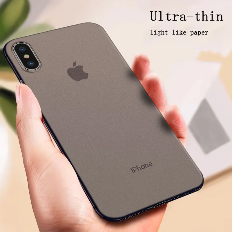 Slim Case For iPhone 8 8Plus 7 Plus 7Plus Matte PC Cases X 6 s 6Plus 6s Back Cover White Coque Black Fundas XR XS MAX |
