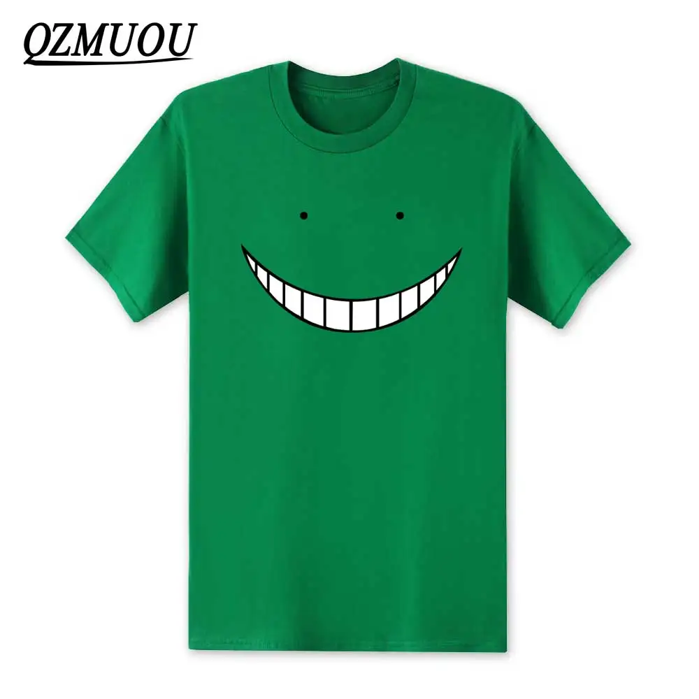 Green Новинка, мужские футболки в стиле аниме KILLING, Korosensei, хлопковая футболка с коротким рукавом, мужские Мультяшные маскарадные топы, футболки, XS-XXL - Цвет: Green