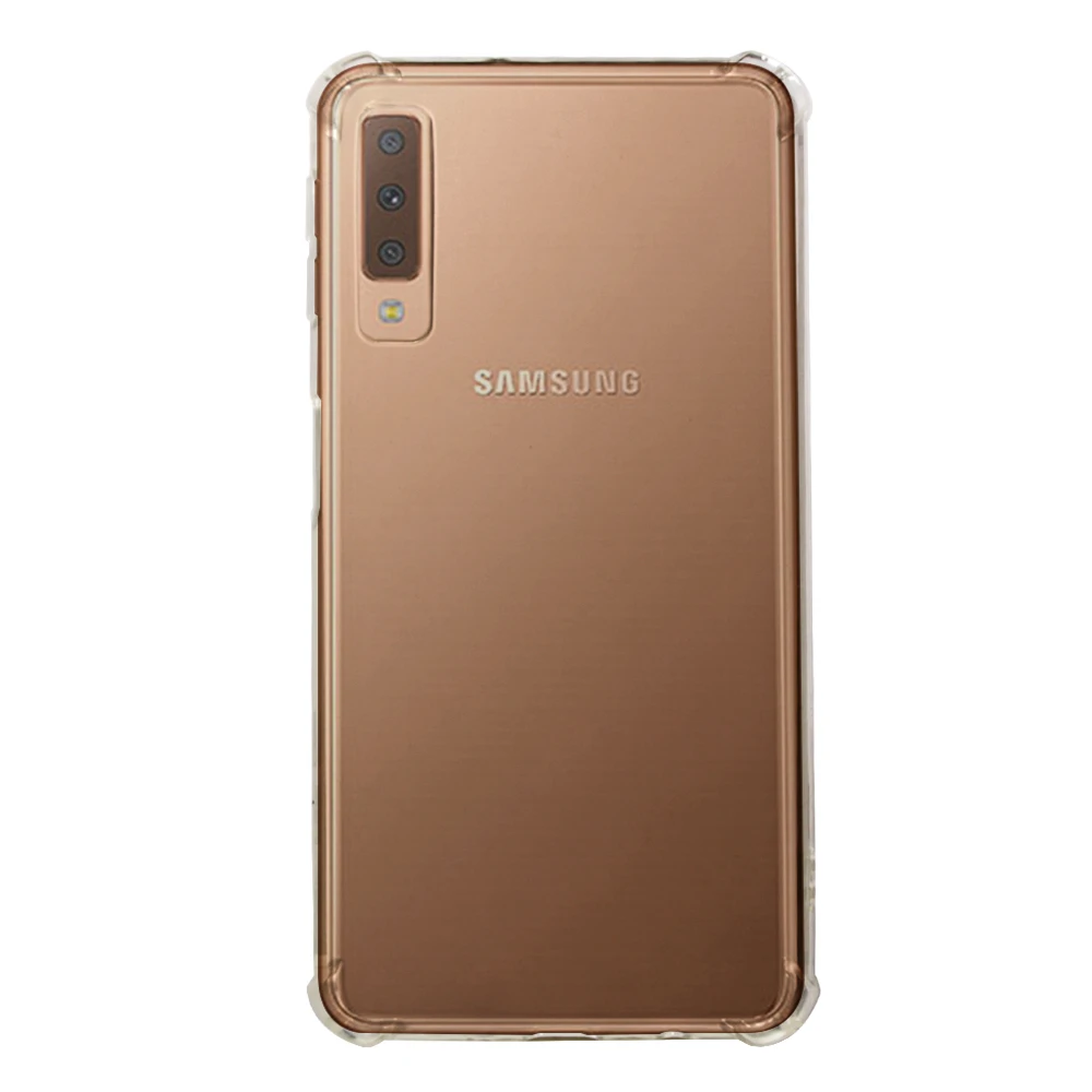 High quality transparent reinforced Anti-falling Soft Silicone phone case For Samsung Galaxy A7 2018 A750 coque funda etui cover |