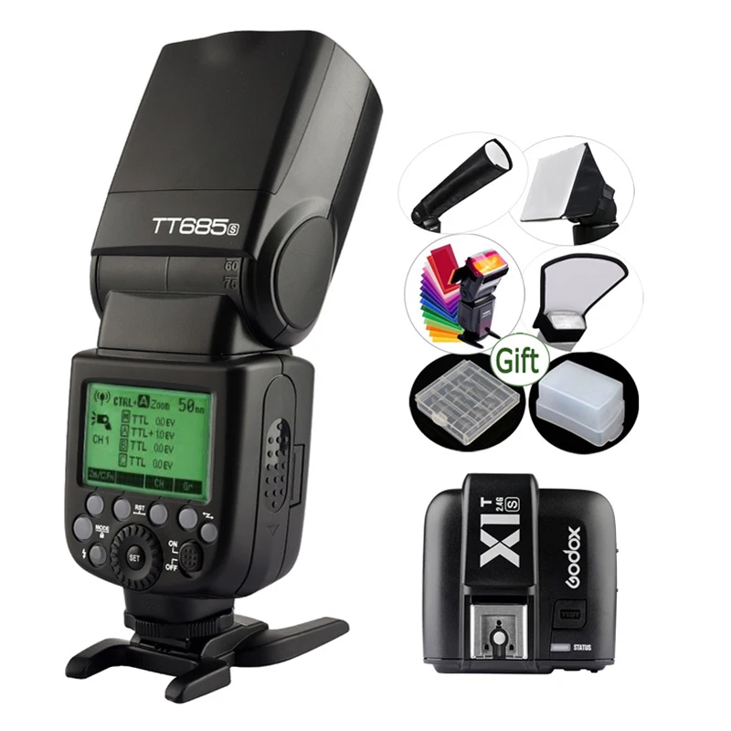 Беспроводной триггер вспышки GODOX TT685S + фотопередатчик X1S TTL 2 4G HSS 1/8000s для Sony A77II A7R II