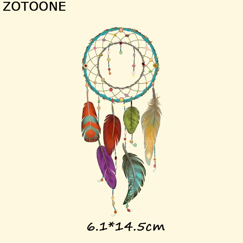 ZOTOONE DIY теплопередача для одежды футболки платья милые Ловец снов железные нашивки для одежды сова термо-Стикеры для одежды E