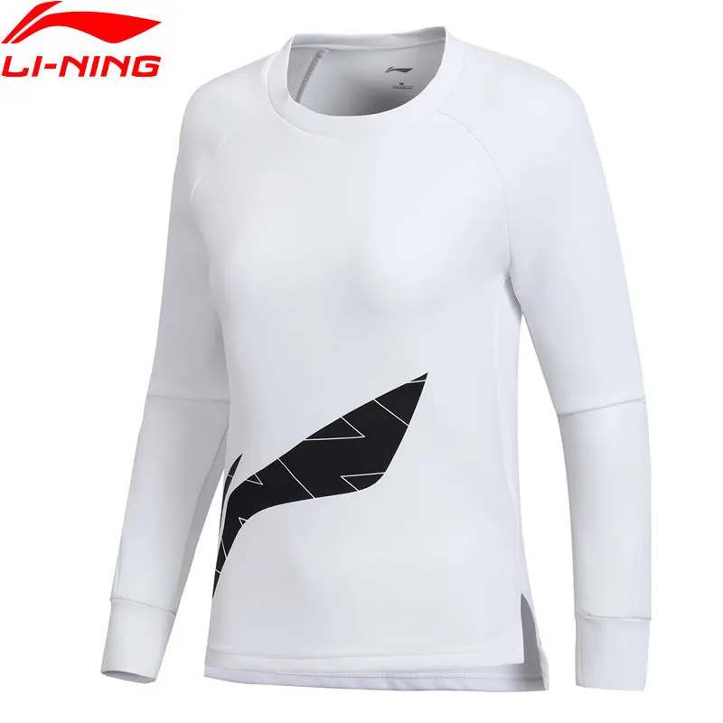 Li Ning женские тренировочные свитера 92% полиэстер 8% спандекс облегающие дышащие