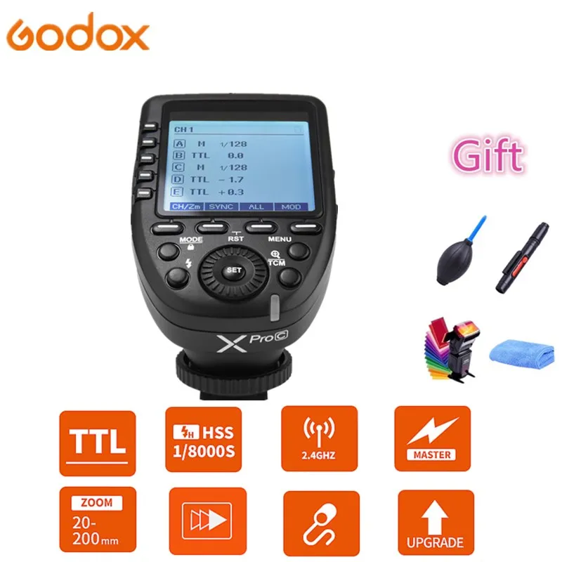 Godox XPro-C XPro-N XPro-S XPro-F XPro-O Flash Trigger передатчик 2,4G беспроводной HSS ttl для Canon Nikon sony FUJI DSLR камеры