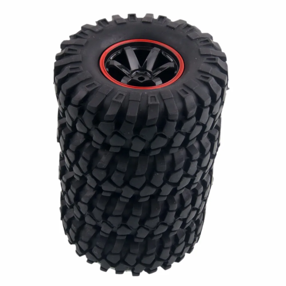 Neum&aacute;ticos de 1,9 ", rueda de 108mm, 12mm, cubo hexagonal para MODELO DE teleconcontrol SCX10 RC, neum&aacute;tico de escalada de coche, neum&aacute;tico de grava simulada de alta calidad-1