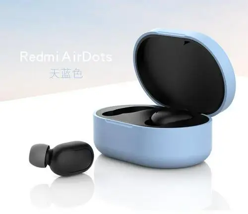 Королевский синий Мягкий силиконовый защитный чехол для Xiaomi Redmi Airdots TWS Bluetooth наушники гарнитура Air Pods наушники аксессуары коробка - Цвет: Королевский синий