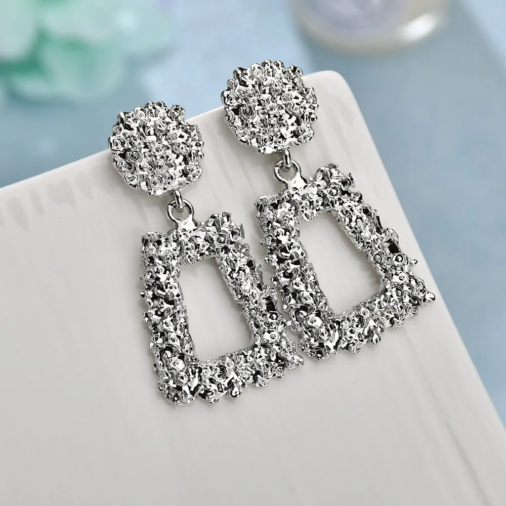 Женские винтажные геометрические серьги-подвески богемные металлические