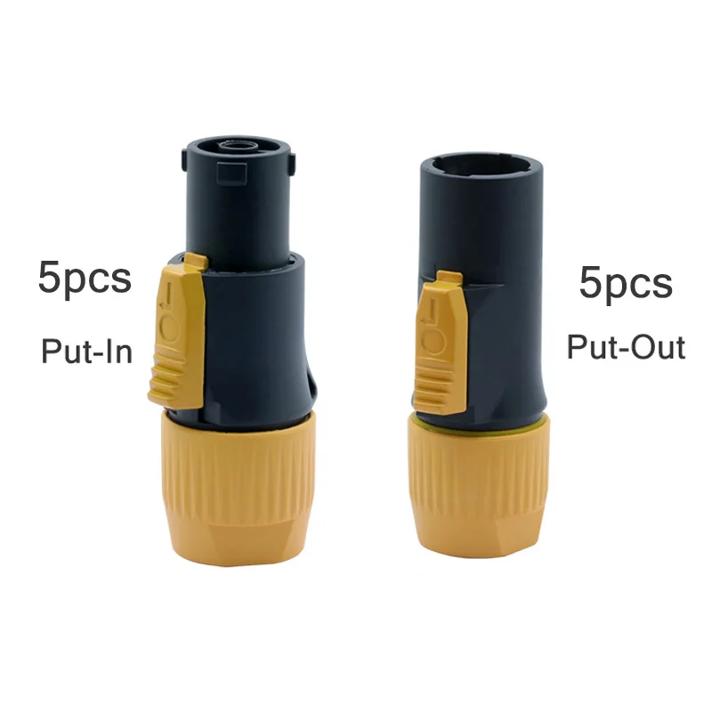 Mixed(50 Out 50 In) DHL 100 шт./лот Водонепроницаемый 3 PIN Мощность con мужской/женский разъем тушить/в 20A/250V Мощность разъем для светодиодный Большой Экран - Цвет: Mixed(50 Out 50 In)