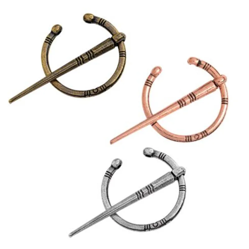 WKOUD Viking Pin Золотая серебряная винтажная кольцевая брошь плащ средневековая