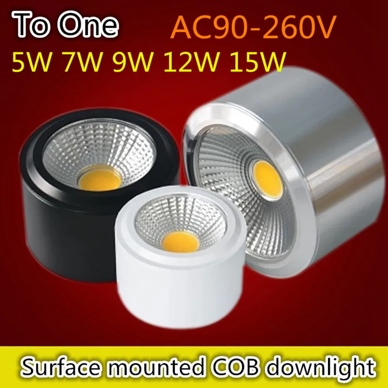 Потолочный светильник светодиодный белый 5 Вт/7 Вт/9 Вт/12 Вт/15 Вт|spot light|cob downlightled cob