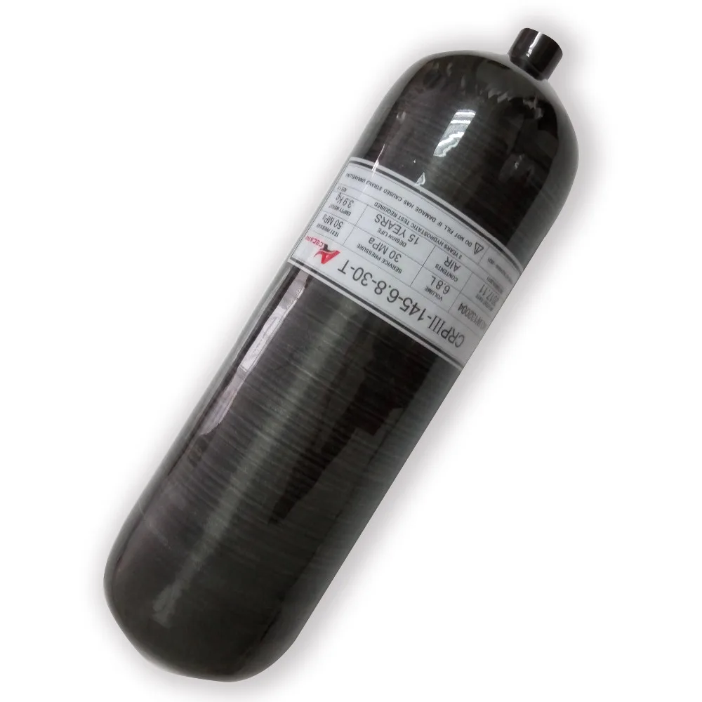 Günstig AC3680 Acecare Neue Design 4500Psi 6,8 L Schwarz Composite-Carbon PRESSLUFTATMER Luft Zylinder Für Jagd/Tauchen/paintball Tank