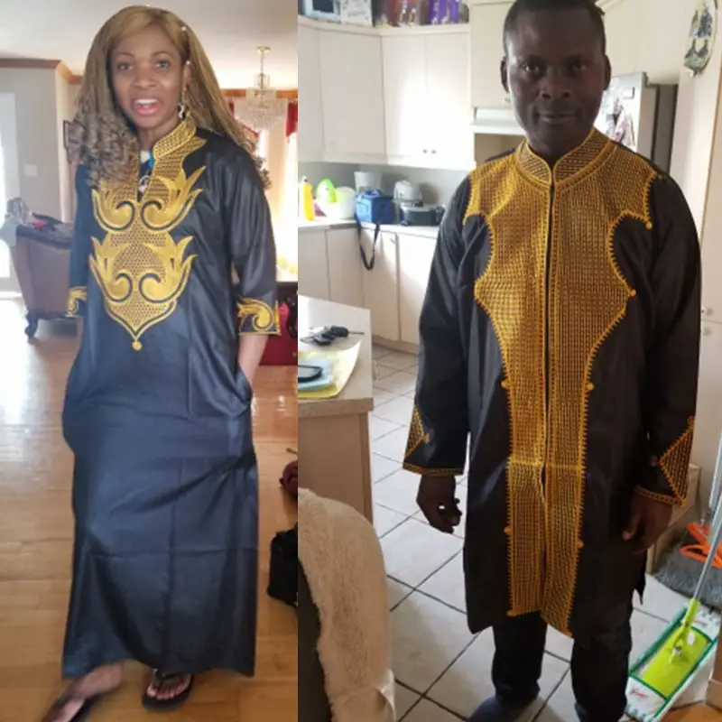 H &amp D Дашики африканская парная одежда для мужчин и женщин вышитый халат femme