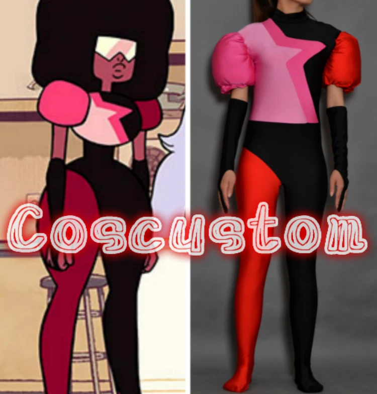 Coscustom высокое качество Стивен Вселенная гранат костюм спандекс Хэллоуин Косплей