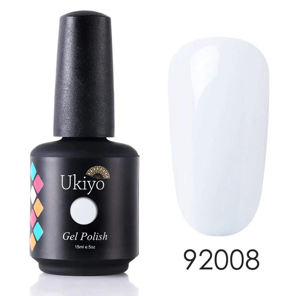 H92008 Ukiyo 15 мл Чистый Цвет Гель-лак для ногтей Vernis полуперманентный УФ-гель для ногтей впитывающий Гель-лак для ногтей - Цвет: H92008
