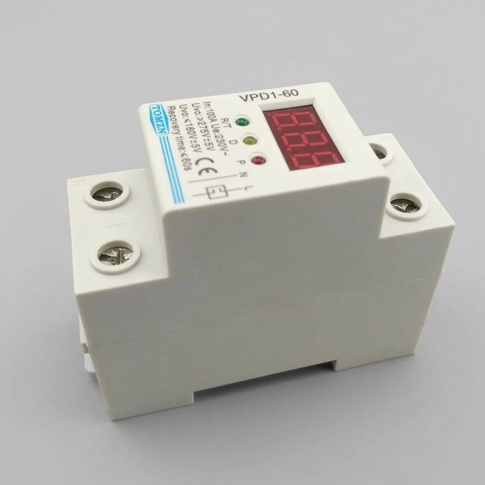 100A 220 В автоматическое повторное подключение Защита от перенапряжения защитное