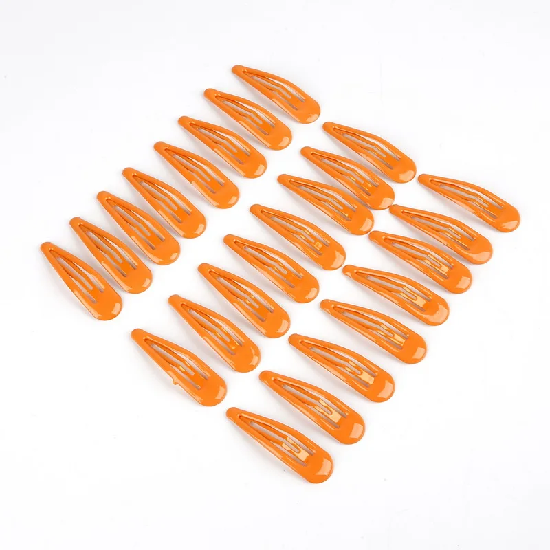 Orange Red 24 шт., 15x50 м, заколки для волос, ВВ, заколки для волос, цветные металлические заколки для маленьких детей, женщин, девочек, аксессуары для укладки - Цвет: Orange Red