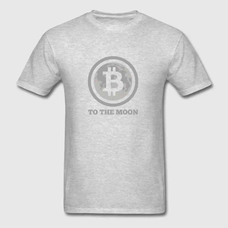 Модная футболка Для мужчин письмо Bitcoin до Луны Blockchain уличная Pop Top Homme графический |