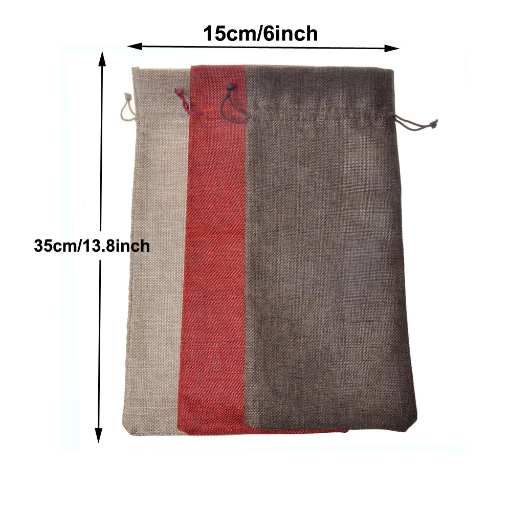 Винная бутылка из джута подарочные пакеты шампанское вино штора чехлы упаковка