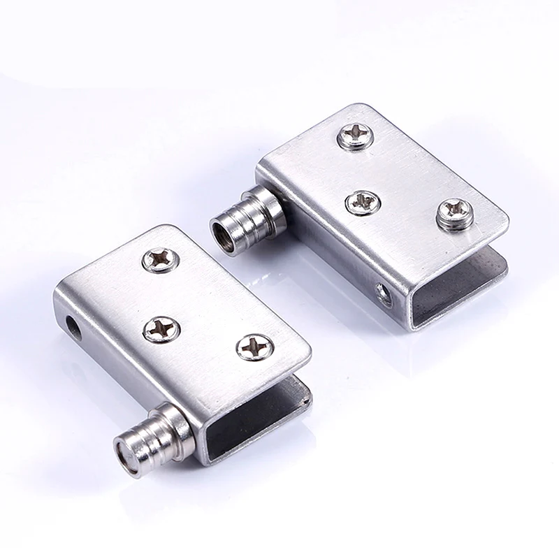 

1/2/4pcs Glass Pivot Hinge Rotation Axis Stainless Steel Wine Cabinet Door for 5-8mm Glass Door Glass Pivot Clamps Door Hinges