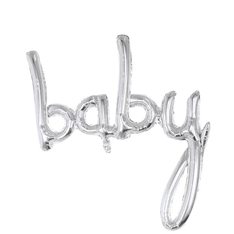 Розовые золотые фольгированные шары с надписью «Hello Baby» для мальчиков и девочек, украшения для первого дня рождения, воздушные шары - Цвет: Темно-синий