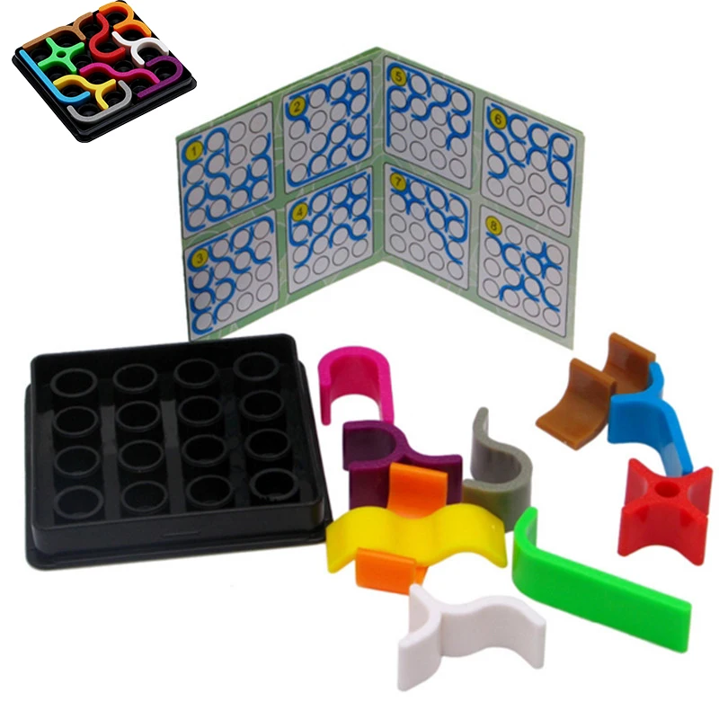 10 шт./компл. Красочные Кривые ссылка Пазлы тетрис игрушки ребенок головоломки