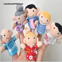 6 pcsbags family member finger puppet plush toy factory direct story telling toy for kid gift parent child interactive toys