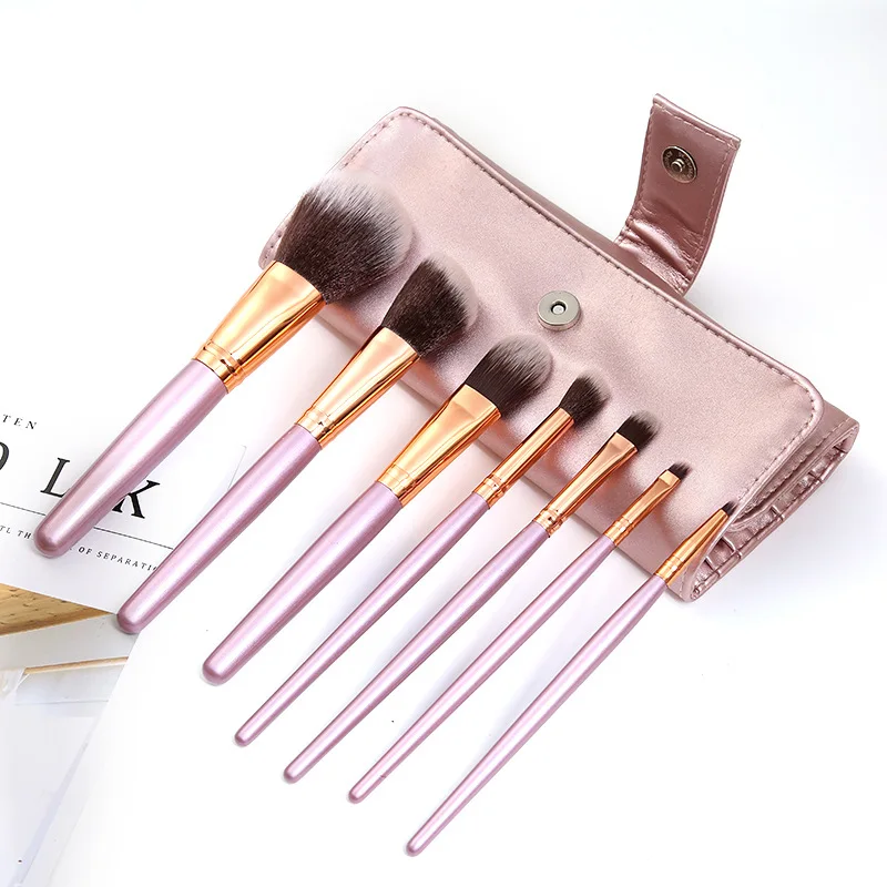 

Wholesale Professional makeup Brush 7 pcs Make up Brushes custom eyeshadow foundation makeup brushes set vegan makeup brush kit