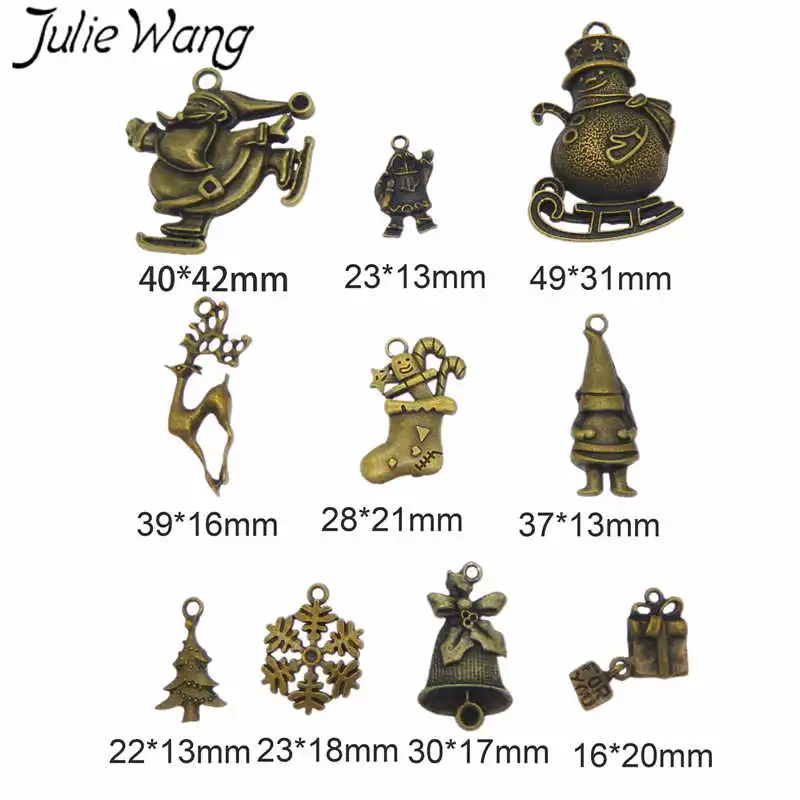 Julie Wang античные цвета смешанные Рождественские Подвески в виде оленя