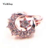 visisap vintage star moon ring muslim islamic flag rings for women luxury cubic ring dropshipping fashion jewelry supplier b2220