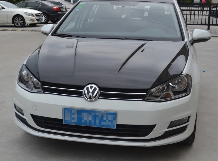 Для Гольфа 7 капот MK7 R20 RZA/ASPEC Стиль углеродного волокна капот с разрезами