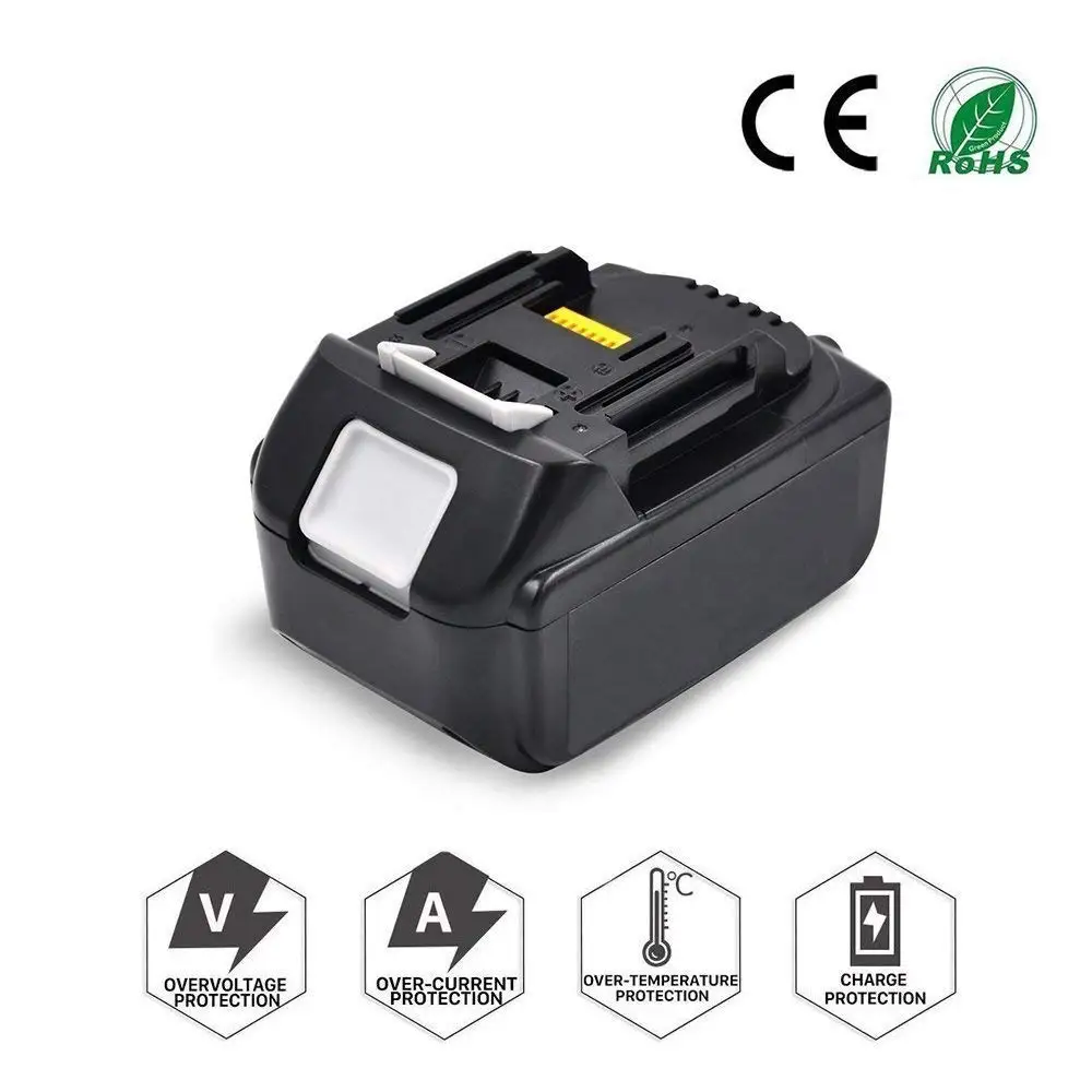 Аккумуляторная литиевая батарея Makita 18 в 6000 мАч для BL1860B BL1850 BL1845 BL1850B BL1830B 194204 5 Lxt400
