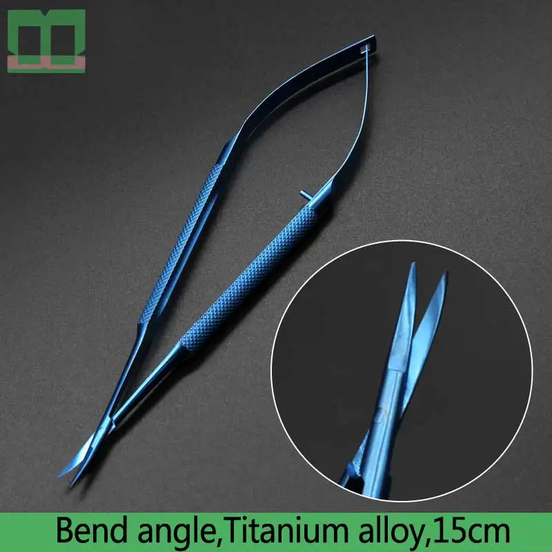 Microsurgical ножницы titanium сплав ножницы для роговицы двойного века хирургический инструмент хирургические ножницы 12,5/14/15/16/18 см - Цвет: Розово-красный