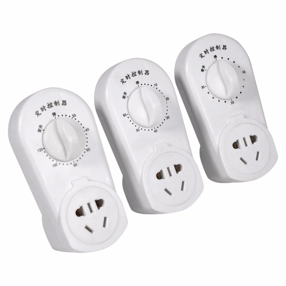 Таймер с обратным отсчетом 220 В переменного тока 10 А 30/60/120 мин|socket switch|socket timer