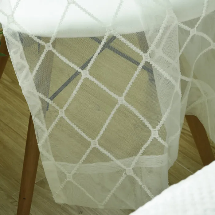 Color 2 MAKEHOME вышитый плед, тюль, вуаль, занавески для спальни, гостиной, пасторальный стиль, декор домашнего окна, мягкая ткань, занавески - Цвет: Color 2