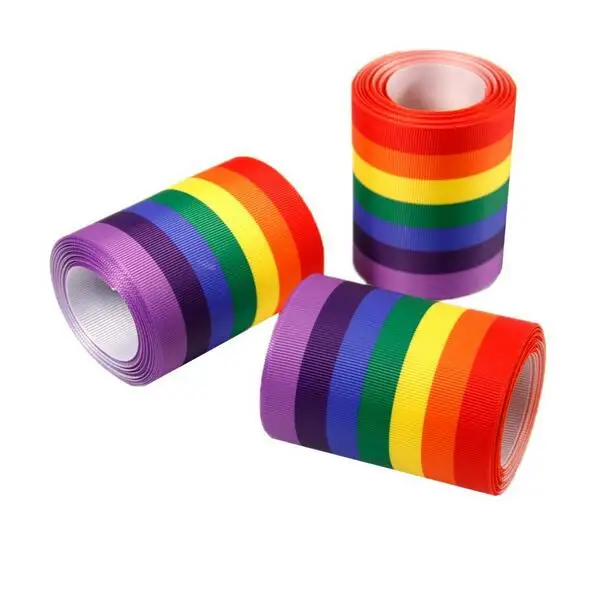 100 ярдов DHL Бесплатная доставка DIY Jojobow радужные украшения ленты цвета широкая